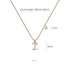 Solid 925 Sterling Silver Initial Crystal Personalised Alphabet Letter Necklace Rose Gold Filled
